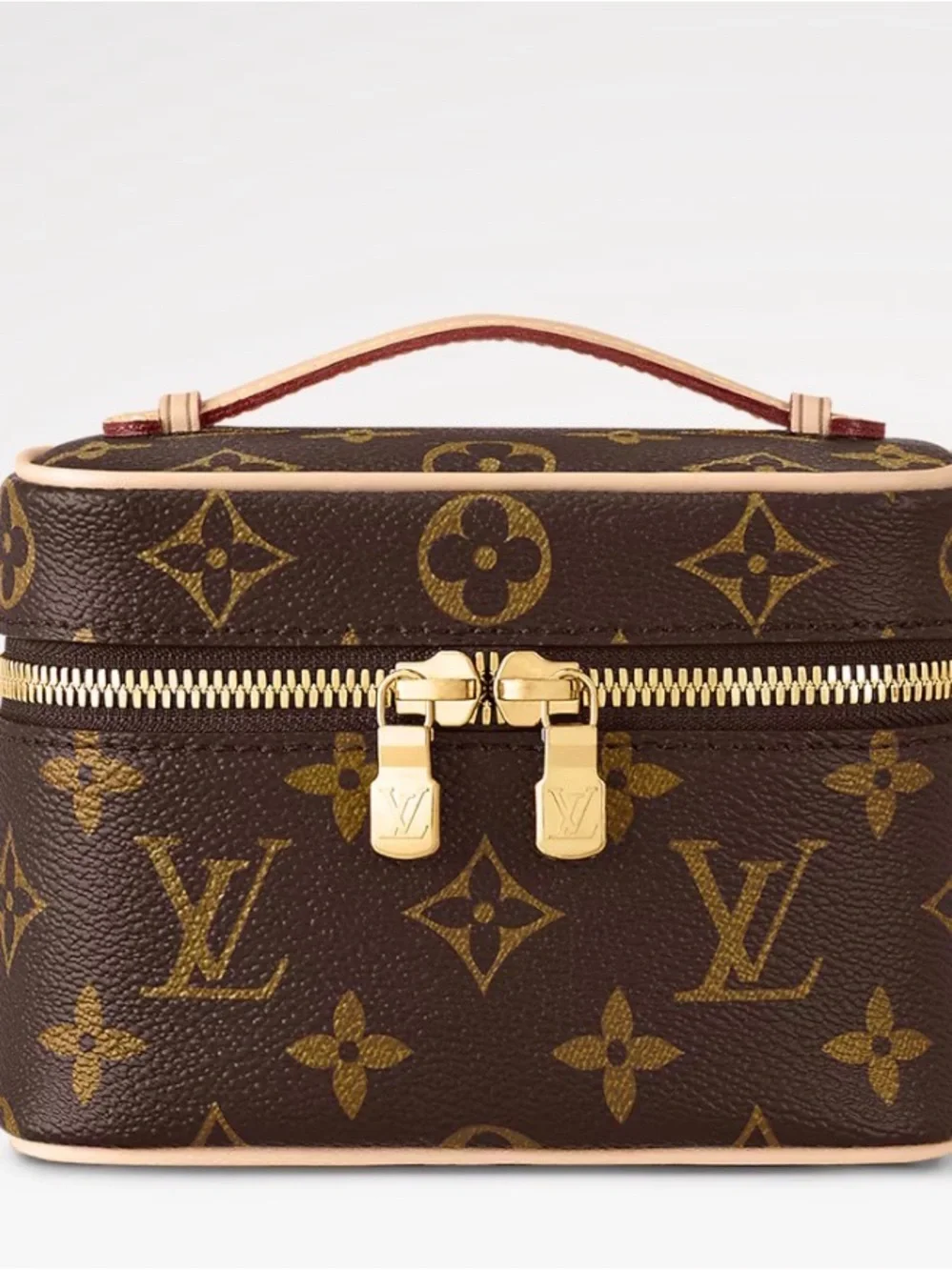 Louis Vuitton Monogram Canvas Vanity Case in Brown and Gold-Tone